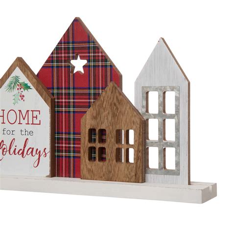 glitzhome metal and wooden christmas house decor|glitzhome indoor christmas decorations.